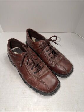 Men's State Street Brown Leather Lace-Up Derby Oxford Shoes